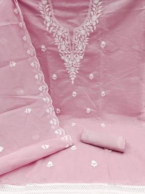 embroidered cotton unstitched dress material 3