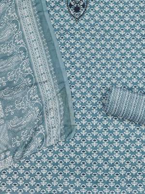 floral printed unstitched dress material 4