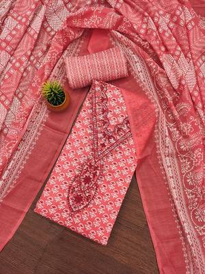 floral printed unstitched dress material 1