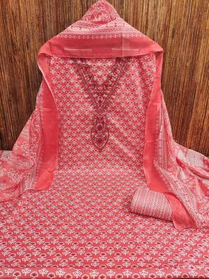 floral printed unstitched dress material 2