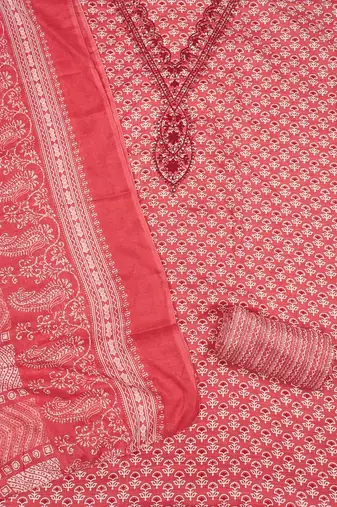 floral printed unstitched dress material