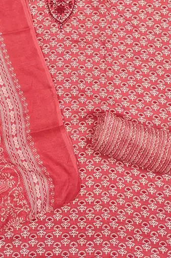 floral printed unstitched dress material