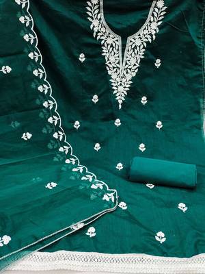 embroidered unstitched dress material 3