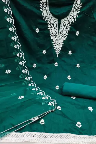 embroidered unstitched dress material