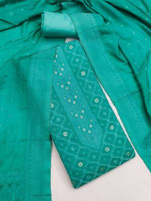 embroidered unstitched dress material 1