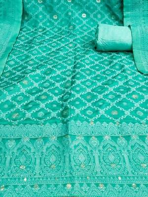 embroidered unstitched dress material 4