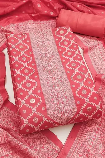 embroidered unstitched dress material