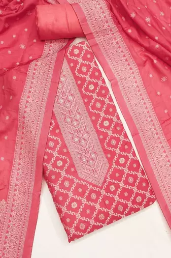 embroidered unstitched dress material