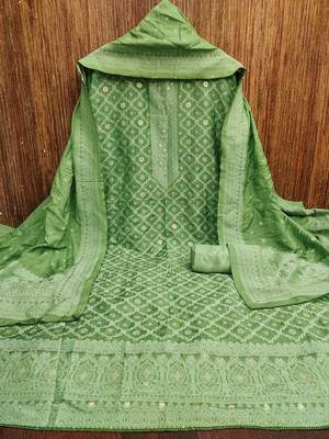 embroidered unstitched dress material 3