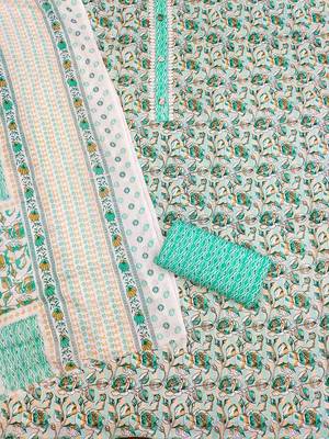 floral printed unstitched dress material 2