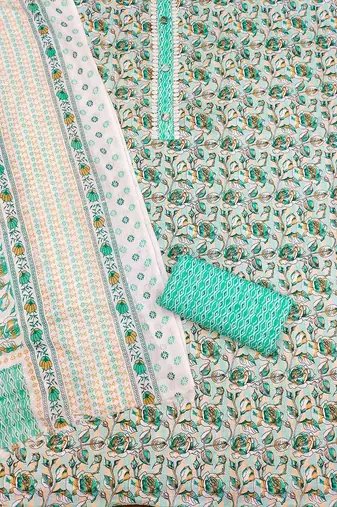floral printed unstitched dress material