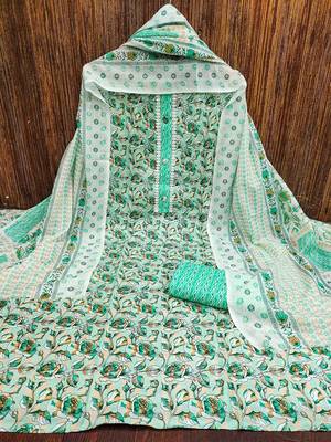 floral printed unstitched dress material 4