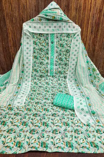 floral printed unstitched dress material