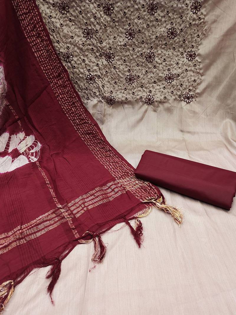 embroidered unstitched dress material
