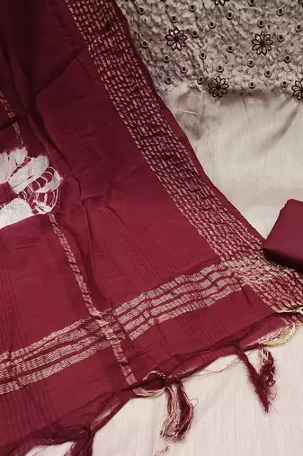 embroidered unstitched dress material