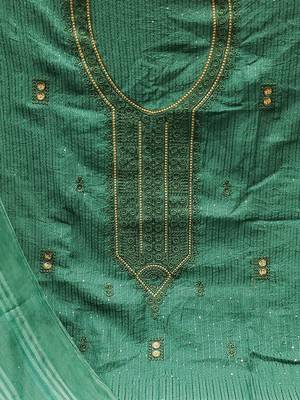 embroidered cotton unstitched dress material 4