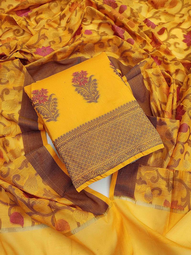 floral printed unstitched dress material
