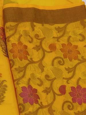 floral printed unstitched dress material 4