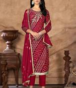embellished unstitched dress material
