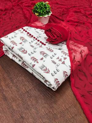 floral printed unstitched dress material 1