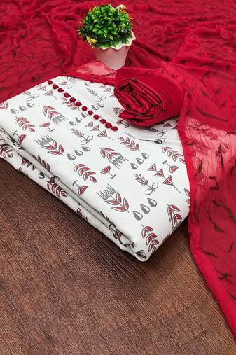 floral printed unstitched dress material