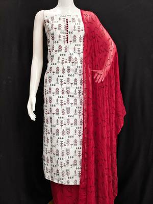 floral printed unstitched dress material 4