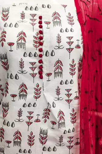 floral printed unstitched dress material