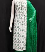tribal printed cotton unstitched dress material