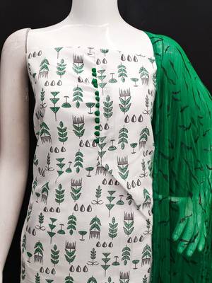 tribal printed cotton unstitched dress material 5