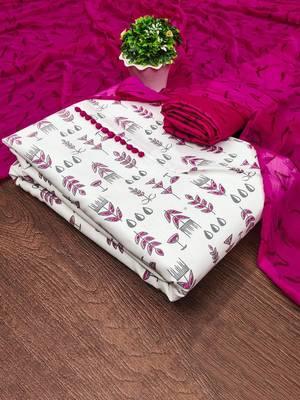 tribal printed cotton unstitched dress material 1