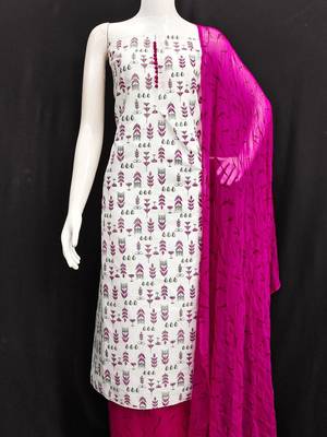 tribal printed cotton unstitched dress material 4