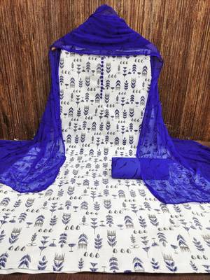 tribal printed cotton unstitched dress material 3
