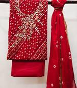 embellished unstitched dress material
