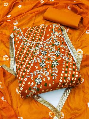 embellished unstitched dress material 1