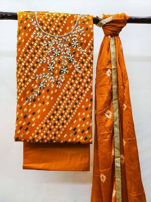 embellished unstitched dress material 5