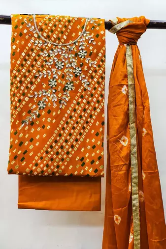 embellished unstitched dress material
