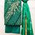 green embellished unstitched dress material