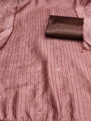 embellished satin unstitched dress material 3