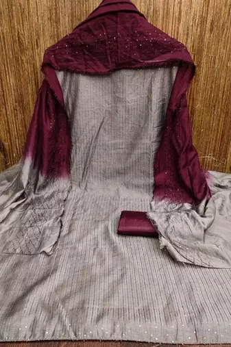 embroidered unstitched dress material