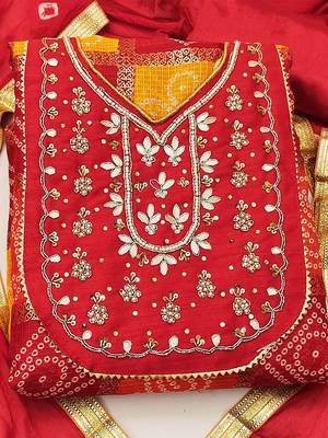 printed cotton unstitched dress material 2