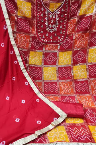 printed cotton unstitched dress material