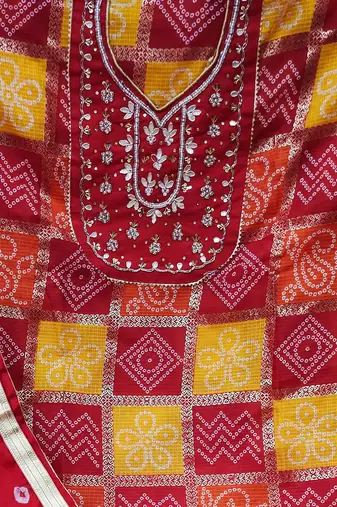 printed cotton unstitched dress material