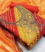 printed embroidered unstitched dress material