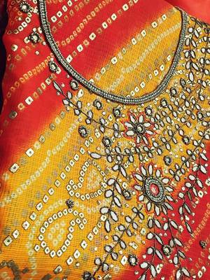 printed embroidered unstitched dress material 3
