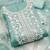 floral embroidered organza unstitched dress material