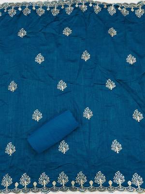 ethnic motifs embroidered sequinned unstitched dress material 4