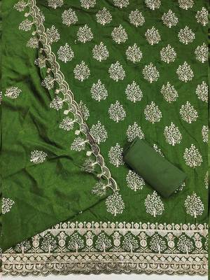 embroidered unstitched dress material 3