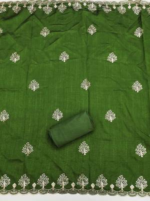 embroidered unstitched dress material 4