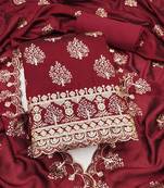 embroidered unstitched dress material