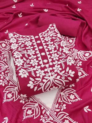 embroidered unstitched dress material 1
